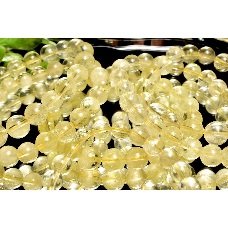 高透明 レモンクォーツ 9mm ブレスレット 1個売り _BG5760-9