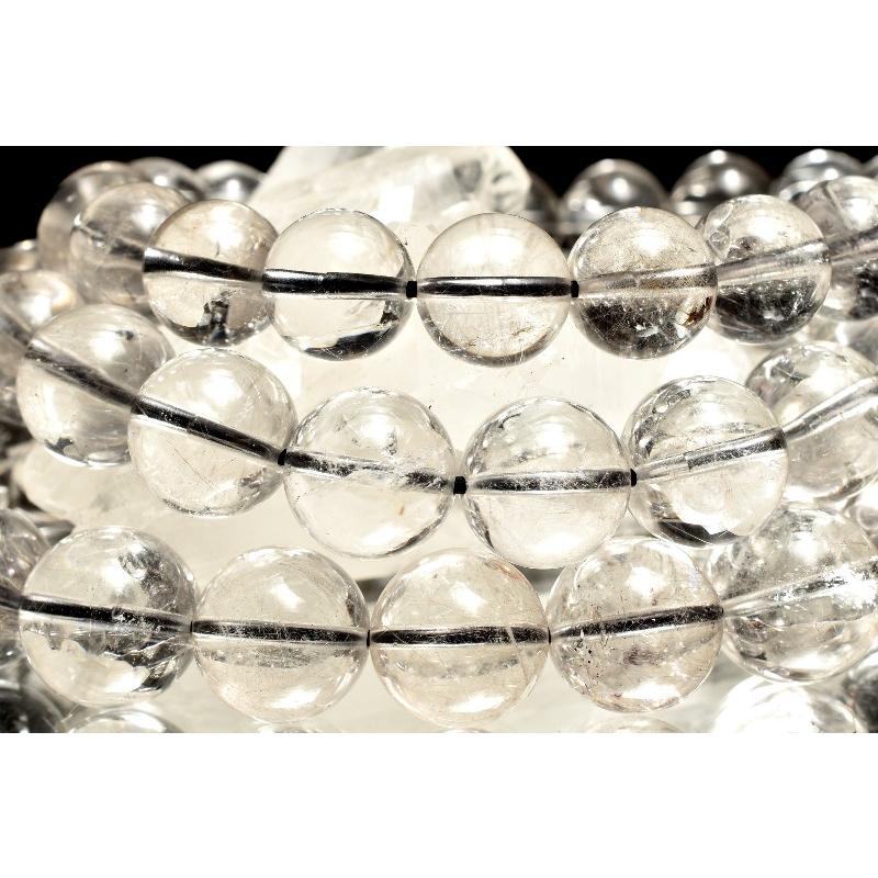 高透明◇繊細銀針 シルバールチルクォーツ 8.5mm ブレスレット 1個売り