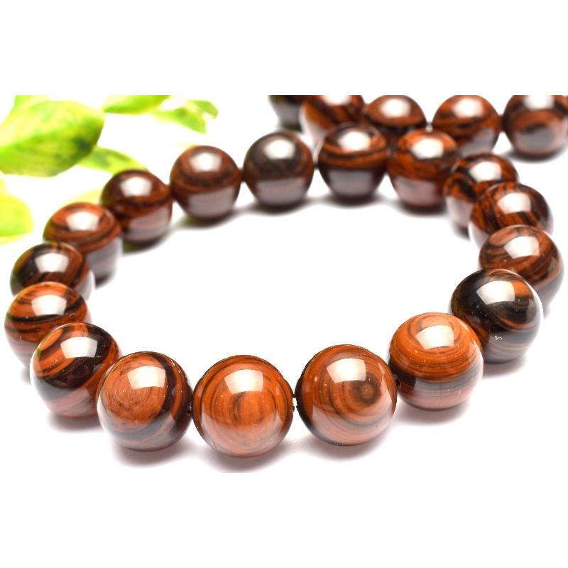 天眼模様 マホガニーオブシディアン 9.5mm ブレスレット 1個売り