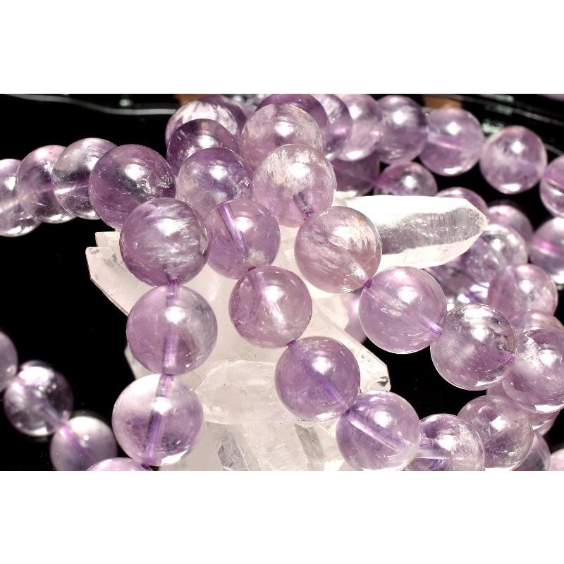 幻想的 エンジェルフェザーアメジスト 10.5mm ブレスレット 1個売り