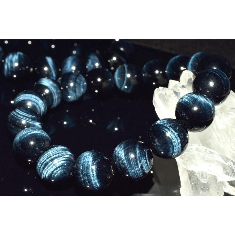 ブルータイガーアイ 11mm 最高品質]ブルータイガーアイブレスレット（約11mm玉） - 埼玉県吉川市