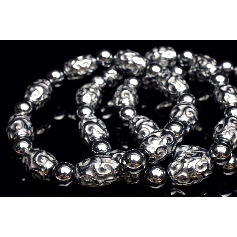 健康のお守りに！ テラヘルツ鉱石 14-15x10(丸玉7.5)mm チューブ彫刻