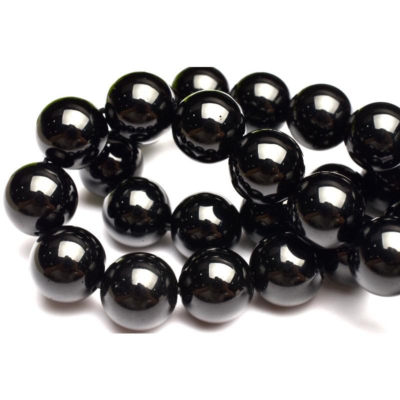 メキシコ産 テクタイト黒隕石 12.5mm ブレスレット 1個売り _BG6002
