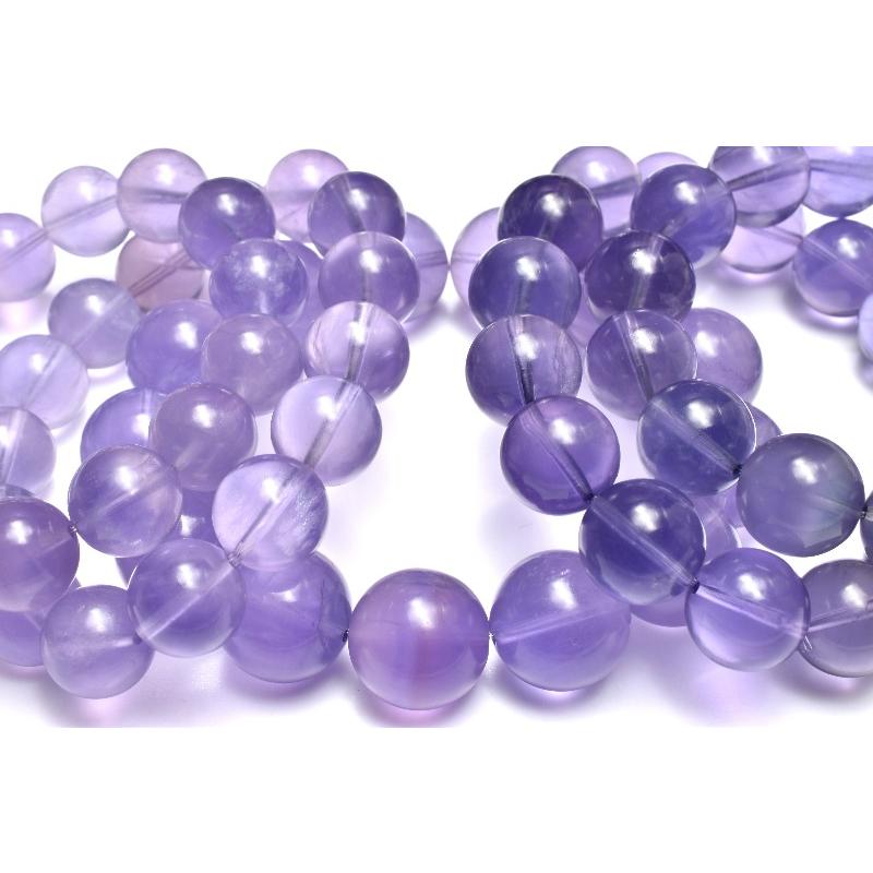 アメリカ産 パープルフローライト 15-15.5mm ブレスレット 1個売り_ 