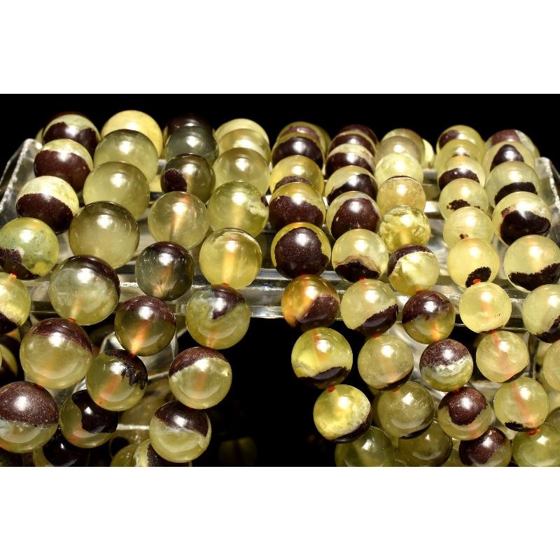 母岩入り！ ゴールデンプレナイト 9mm ブレスレット 1個売り _BG6237-9