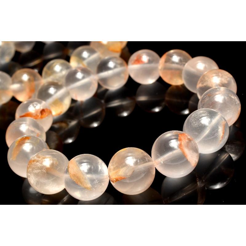 ミルキー ライモナイトインクォーツ 16mm ブレスレット 1個売り 