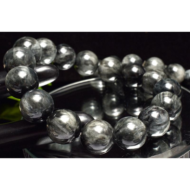 キャッツアイ◇南アフリカ産 イーグルアイ 14mm ブレスレット _BG6341