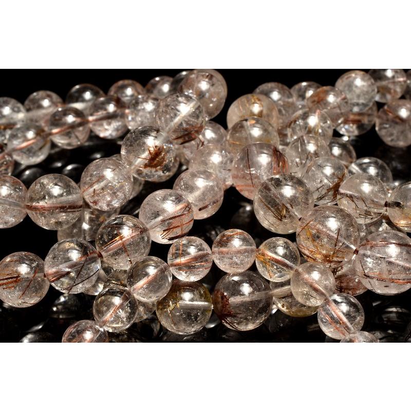 針が映える上質感 ブロンズルチルクォーツ 7mm ブレスレット 1個売り
