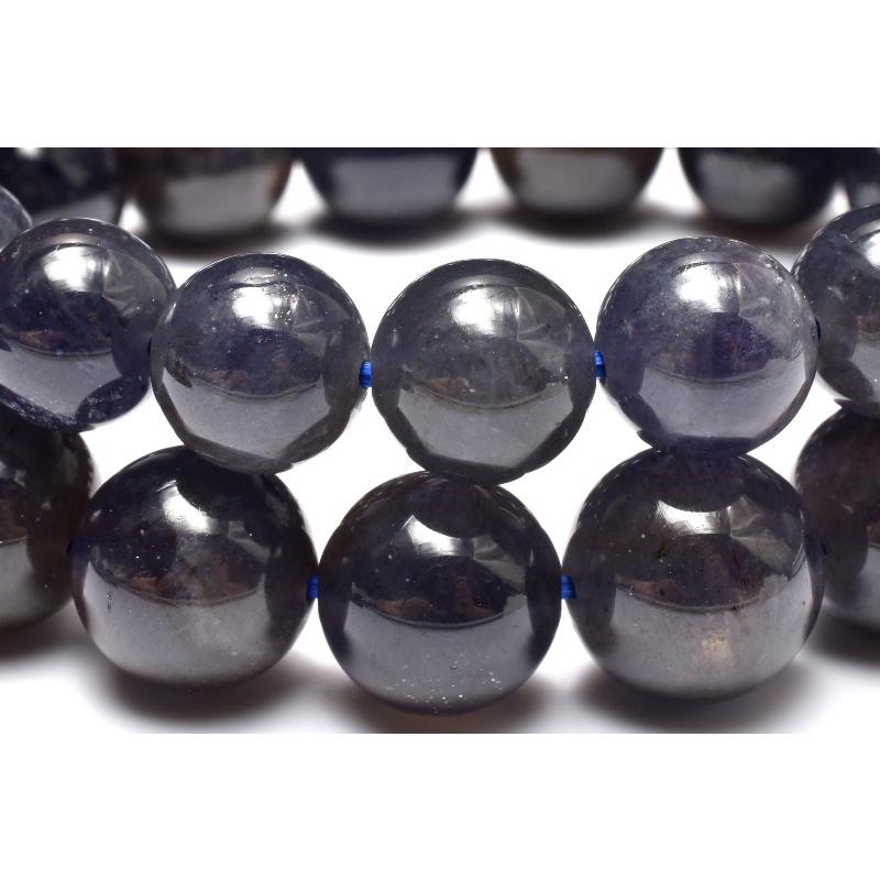 深青紫の艶 アイオライトサンストーン 7mm ブレスレット 1個売り
