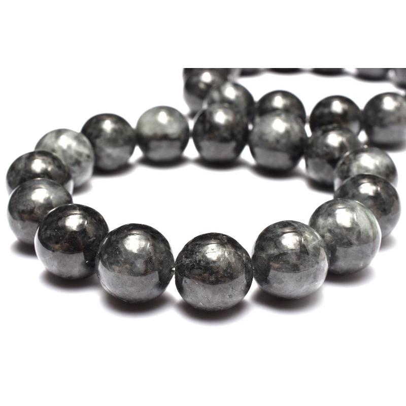グアテマラ産◇深き艶 黒翡翠 ジェダイト 13mm ブレスレット 1個売り