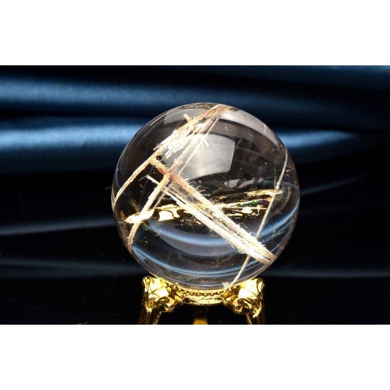 1点物】5A級☆抜群の透明度 ホワイトトルマリンインクォーツ 34mm 丸