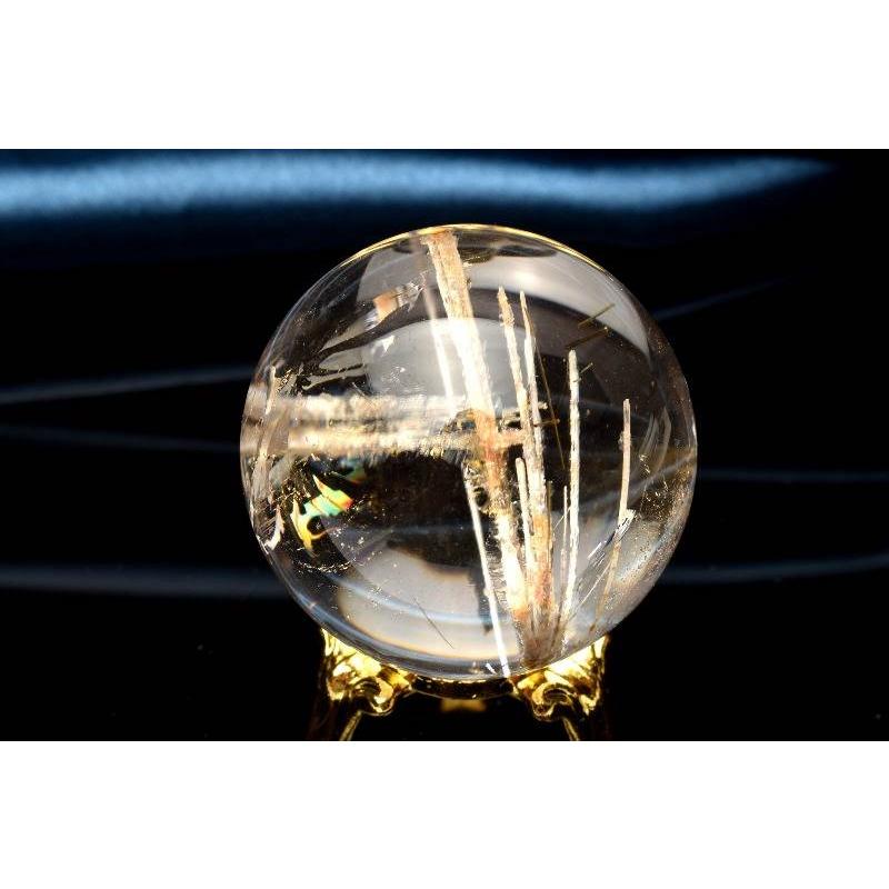 1点物】5A級☆抜群の透明度 ホワイトトルマリンインクォーツ 34mm 丸