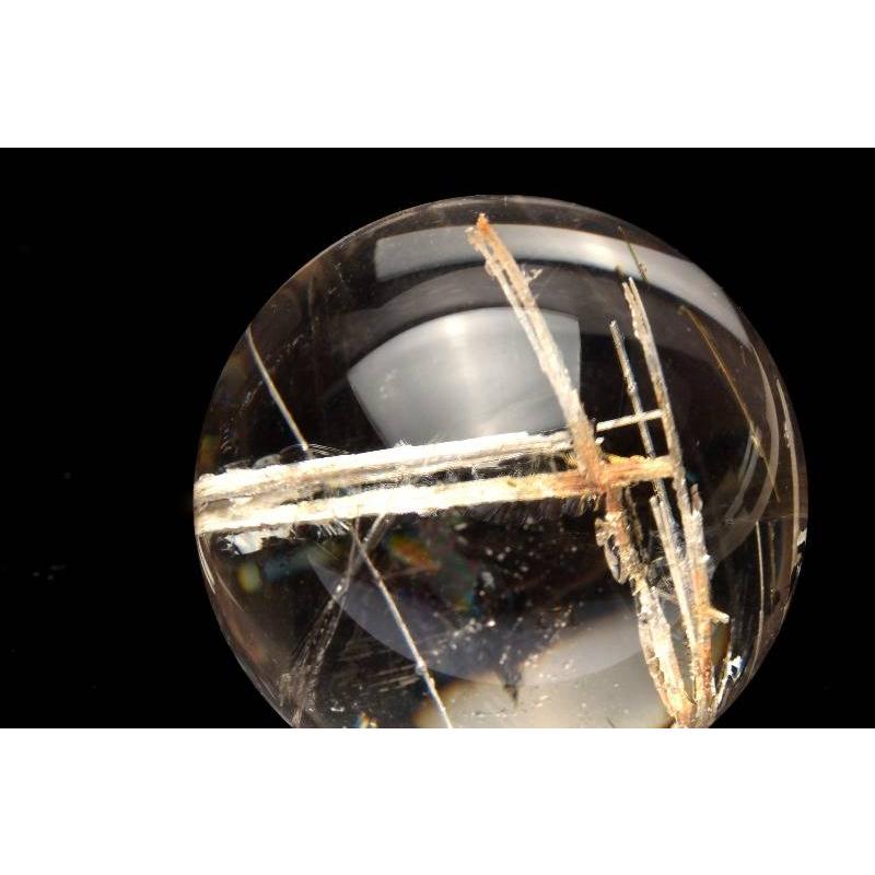 1点物】5A級☆抜群の透明度 ホワイトトルマリンインクォーツ 34mm 丸