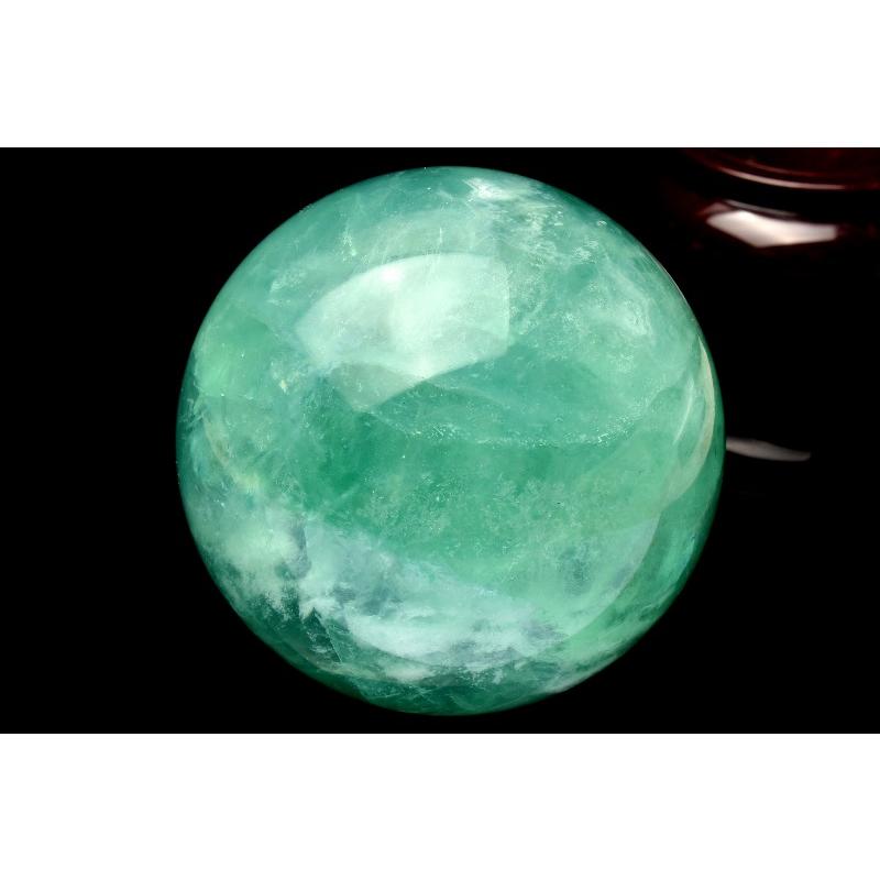 1点物】希少◇アメリカ産 フローライト 63mm 丸玉(台座付き) スフィア