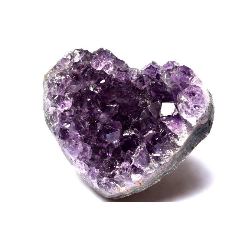 1点物】希少！ウルグアイ産 アメジスト 51x42x22mm ハート クラスター