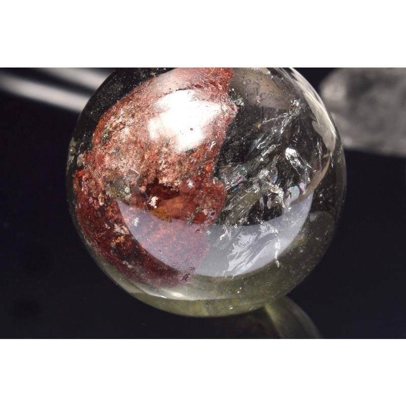 1点物】幻想風景 ガーデンクォーツ(庭園水晶) 26mm 丸玉(台座付き