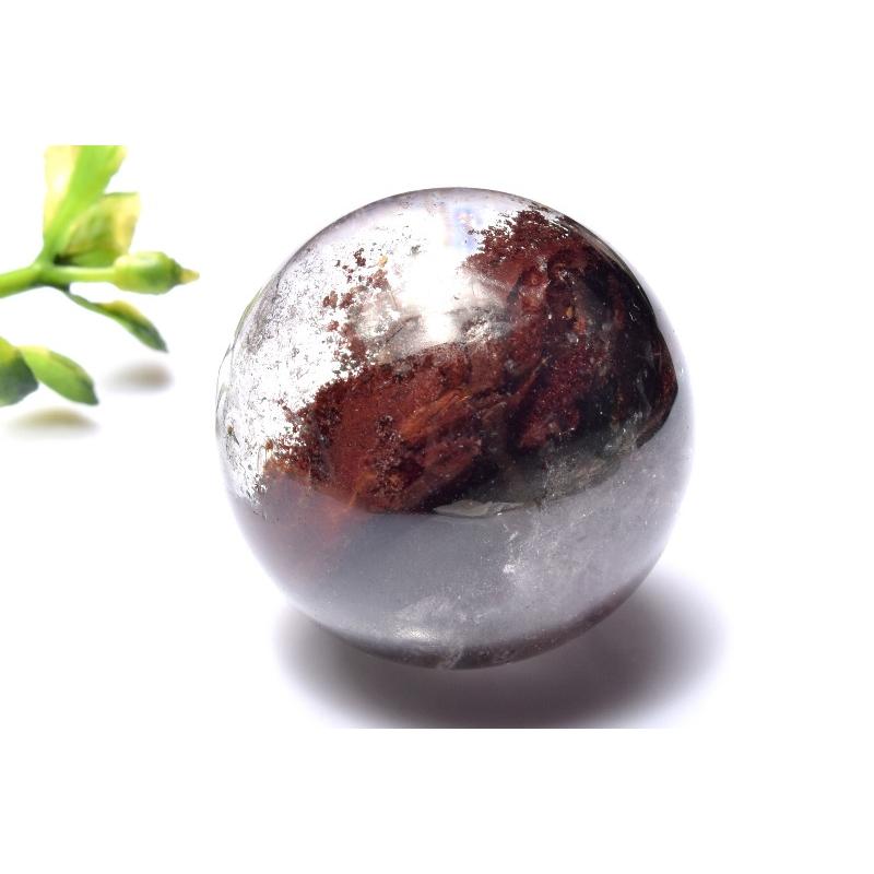 1点物】幻想風景 ガーデンクォーツ(庭園水晶) 30mm 丸玉(台座付き