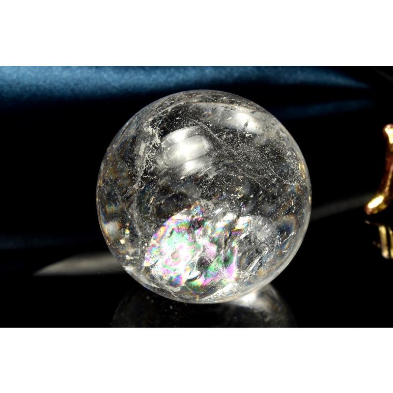 1点物】虹入り！コロンビア産 レムリアンシードクリスタル 32mm 丸玉