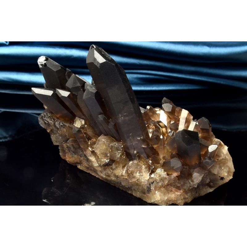 1点物】浄化や魔除けに 黒水晶モリオン 109x62x78mm クラスター 原石