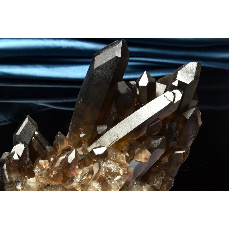 1点物】浄化や魔除けに 黒水晶モリオン 109x62x78mm クラスター 原石