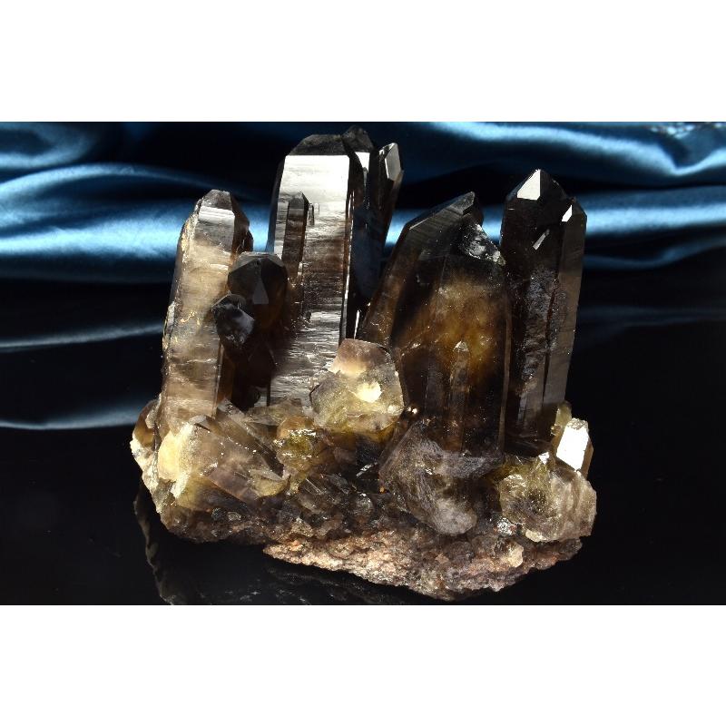 1点物】浄化や魔除けに 黒水晶モリオン 113x83x88mm クラスター 原石