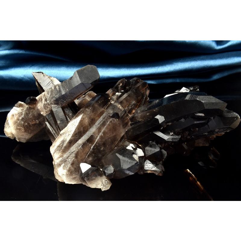 1点物】浄化や魔除けに 黒水晶モリオン 151x85x62mm クラスター 原石