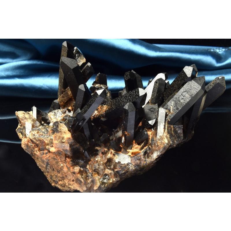 1点物】浄化や魔除けに 黒水晶モリオン 118x72x81mm クラスター 原石