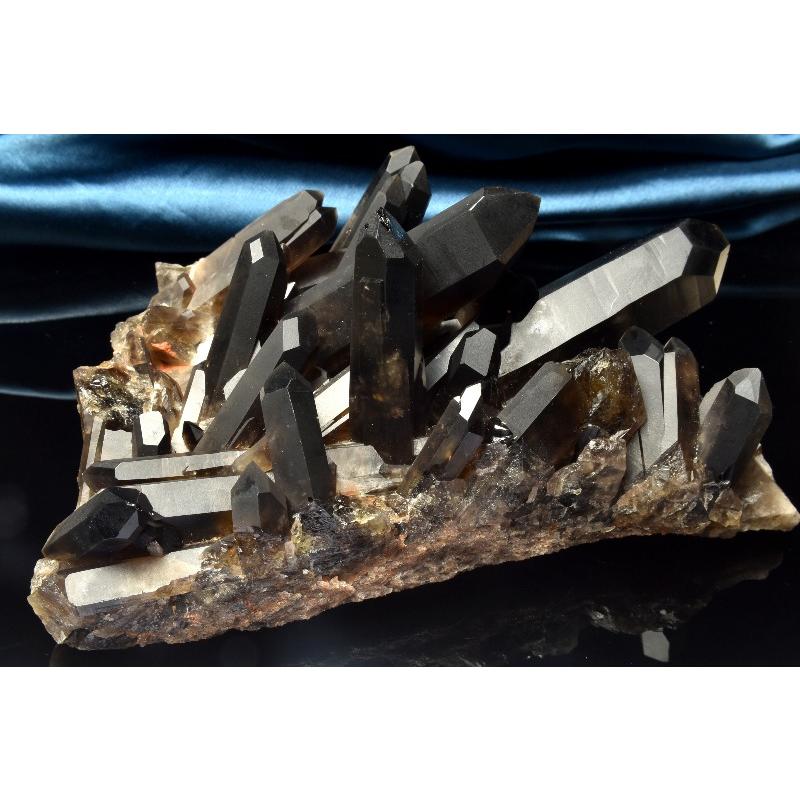 1点物】浄化や魔除けに 黒水晶モリオン 163x108x61mm クラスター 原石