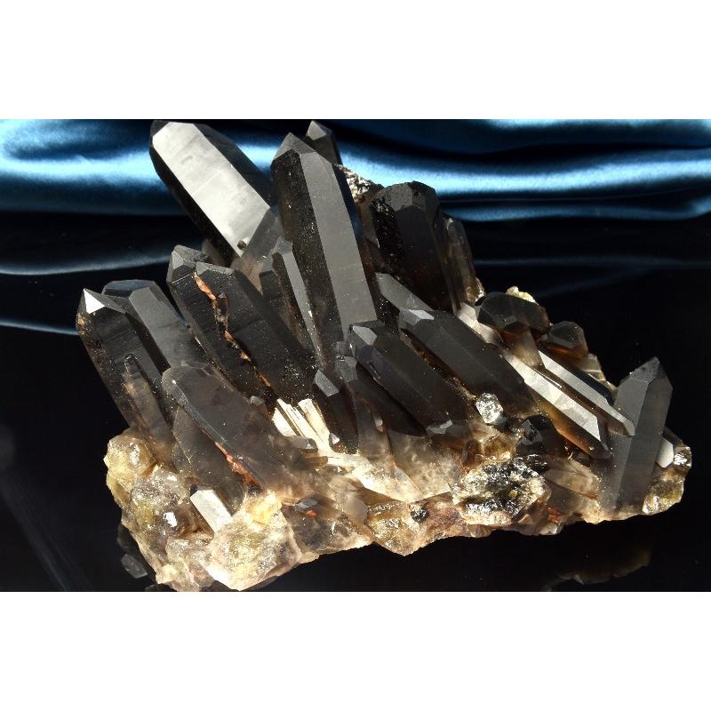 1点物】浄化や魔除けに 黒水晶モリオン 163x108x61mm クラスター 原石