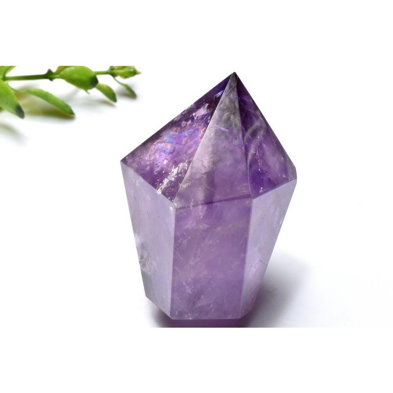 原石セット　3点　水晶　グリーンアメジスト 1点物】高発色 アメジスト 41x56x36mm ポイント 原石 _CG7703【宅急便