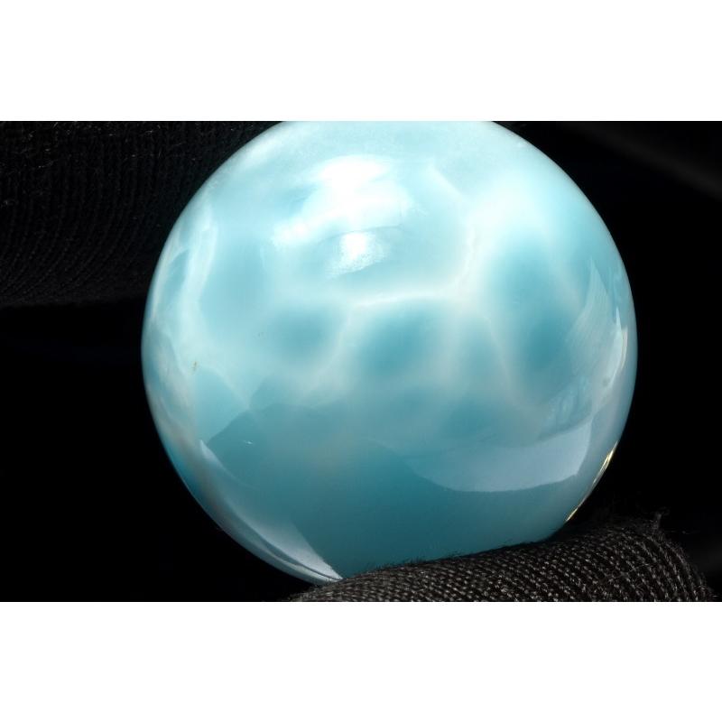 模様くっきり！ラリマースフィア 1点物】くっきり波模様 ラリマー 23.5mm 丸玉(台座付き) スフィア