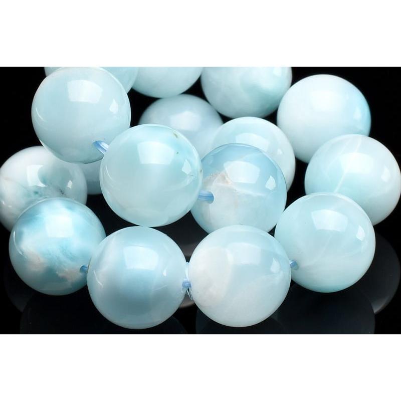 【１点物】AA☆氷河のよう アイスラリマー　10mm　ブレスレット _E191の画像