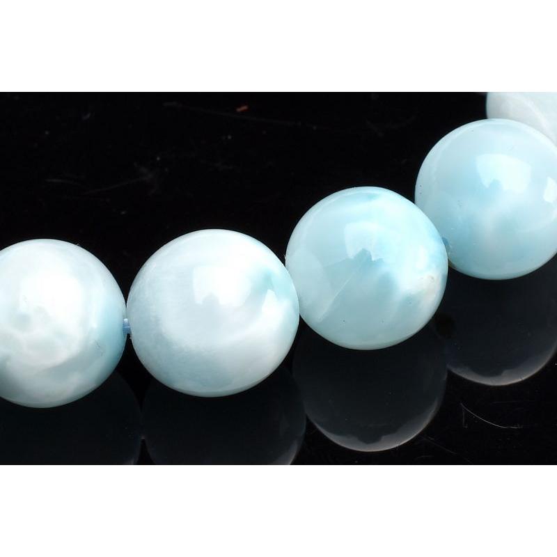 【１点物】AA☆氷河のよう アイスラリマー　10mm　ブレスレット _E191の画像