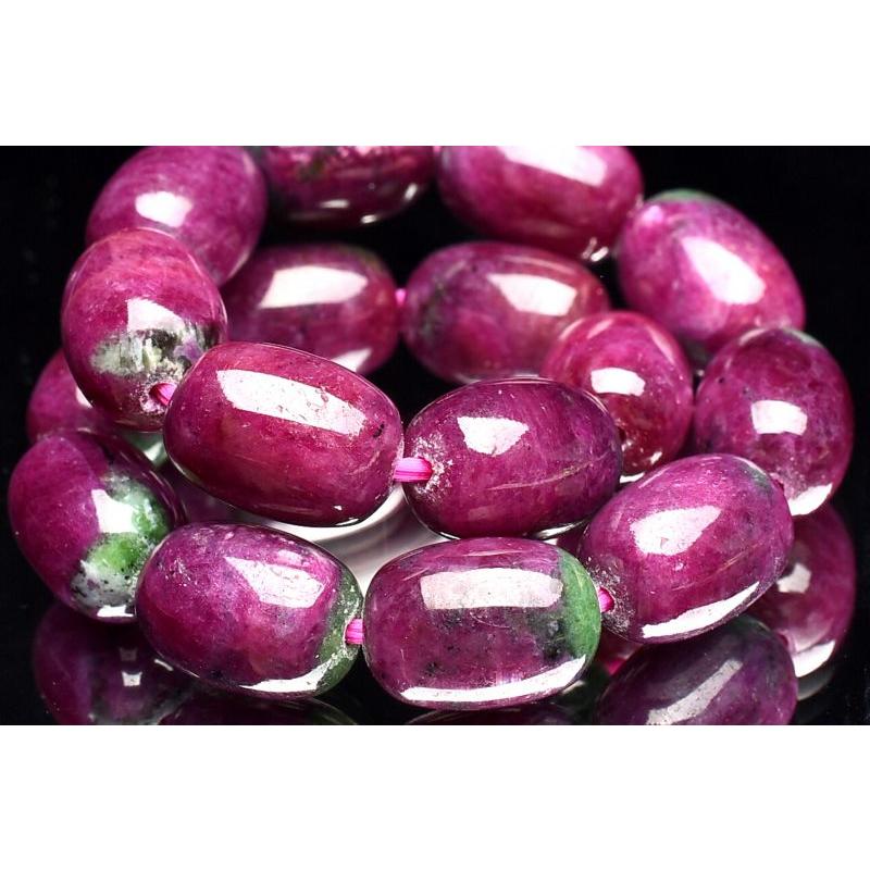 1点物】高発色◇ルビーたっぷり ルビーインゾイサイト 11-12x8mm