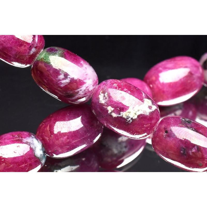 1点物】高発色◇ルビーたっぷり ルビーインゾイサイト 11-12x8mm