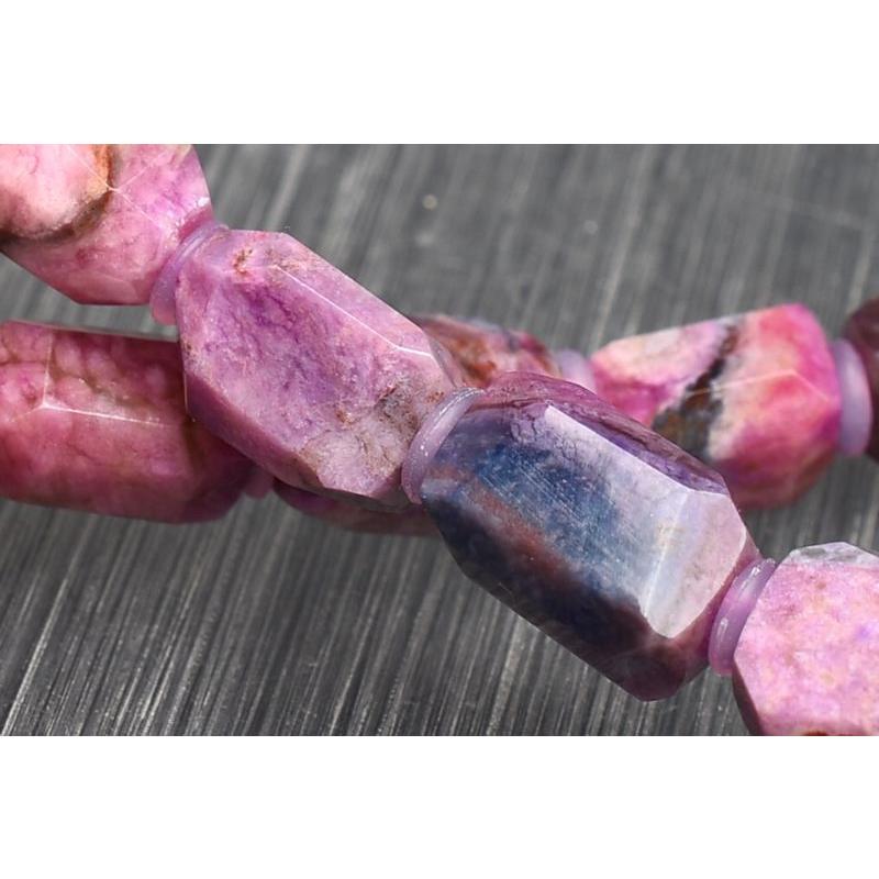 【１点物】AAAAA☆高発色パープル スギライト(杉石)　5-6x13mm　タンブル ブレスレット _E201の画像