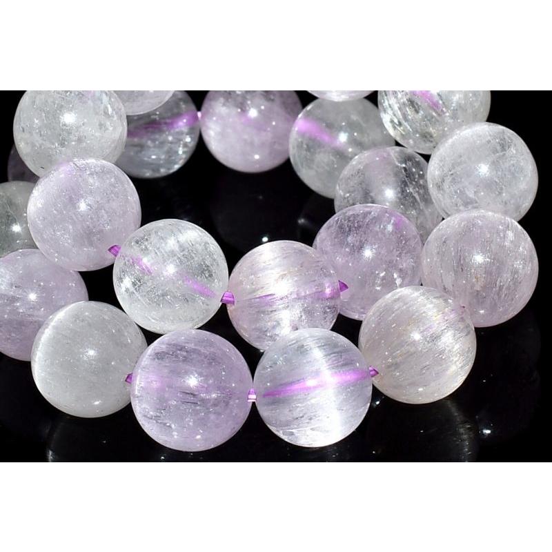 1点物】透明感◇キャッツアイ効果 クンツァイト 8.5mm ブレスレット 