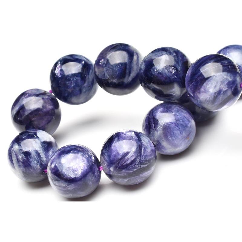 【希少石/最強品質】MIXレピドライトシリカ＊約11mm＊　天然石ブレスレット 1点物】希少な青紫の輝き レピドライトシリカ 14mm ブレスレット