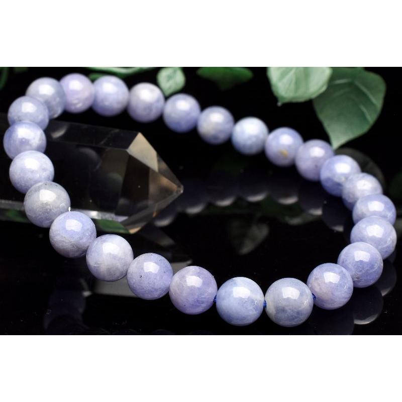 1点物】紫陽花色の彩り タンザナイト 7.5mm ブレスレット _E527 