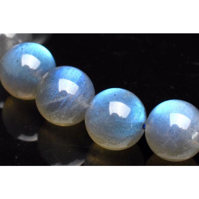 1点物】AAA☆青を宿す煌めき ラブラドライト 10.5mm ブレスレット