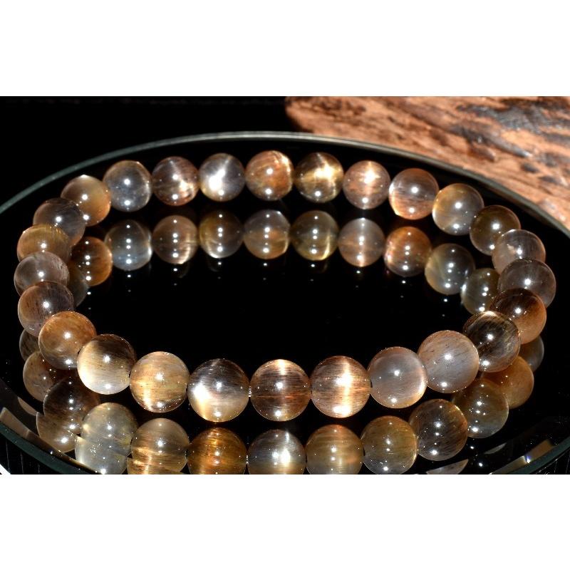 １点物 ゴージャスな輝き ブラックサンムーンストーン 7mm ブレスレット I1308 I1308 ラトリエ 通販 Yahoo ショッピング