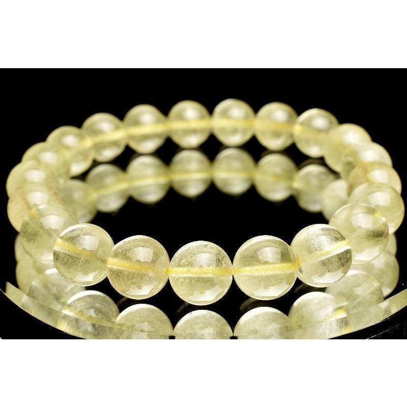 特選 カザフスタン産 ストロベリークォーツ＆天然本水晶ブレスレット