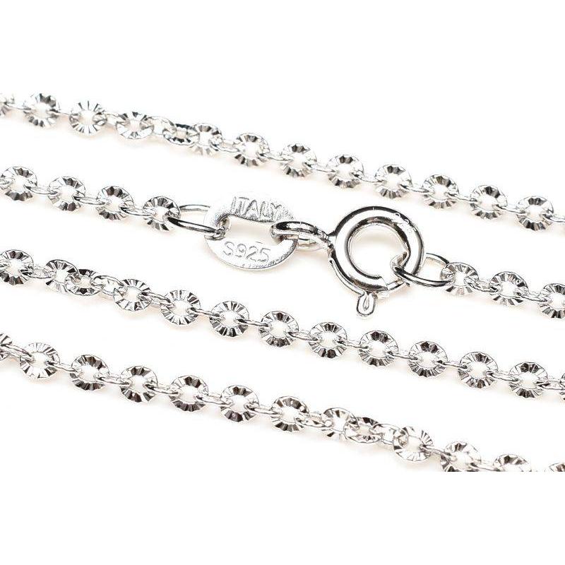 Silver925 アズキチェーン(カットデザイン) 45cmチェーン ネックレス