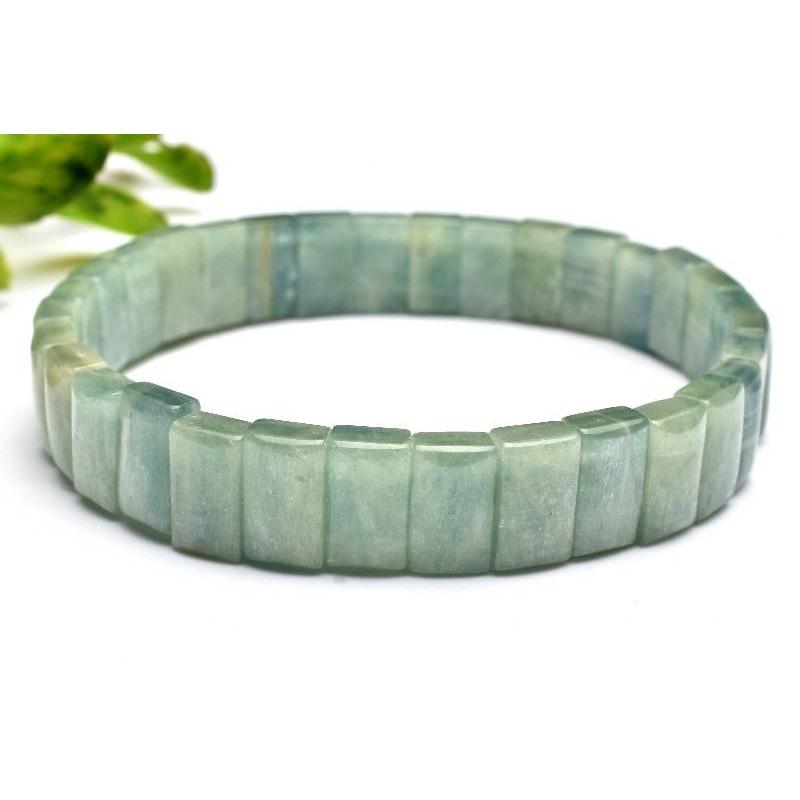 1点物】希少カラー グリーンカイヤナイト 6.5x11mm バングル _L2302