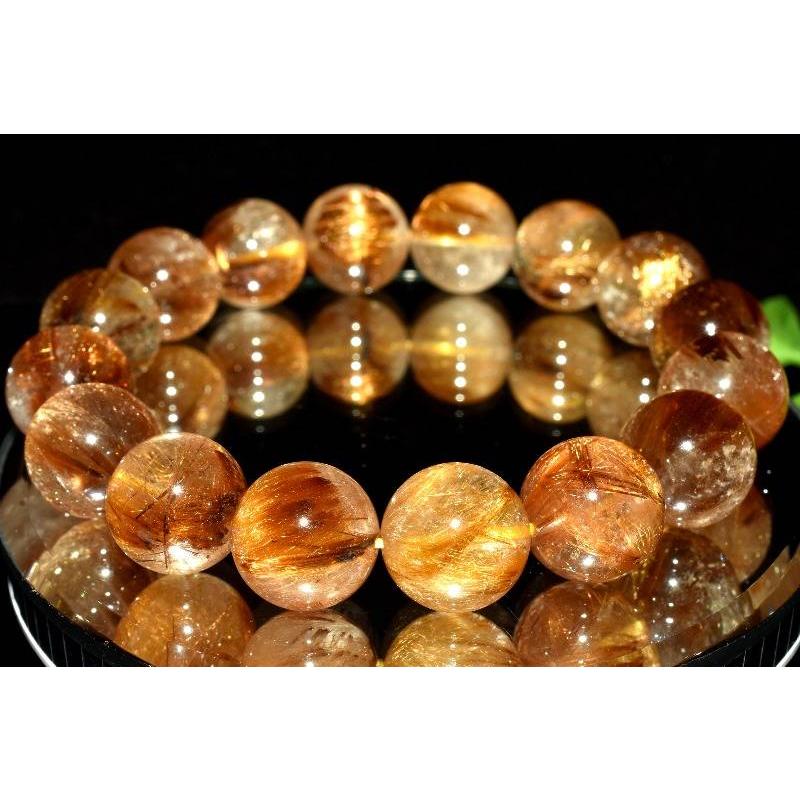 1点物】キャッツアイ効果 タイガータイチンルチルクォーツ 13.5mm