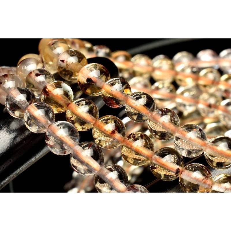 1点物】カコクセナイトインシトリン(ゲーサイトインクォーツ) 5.5mm 3