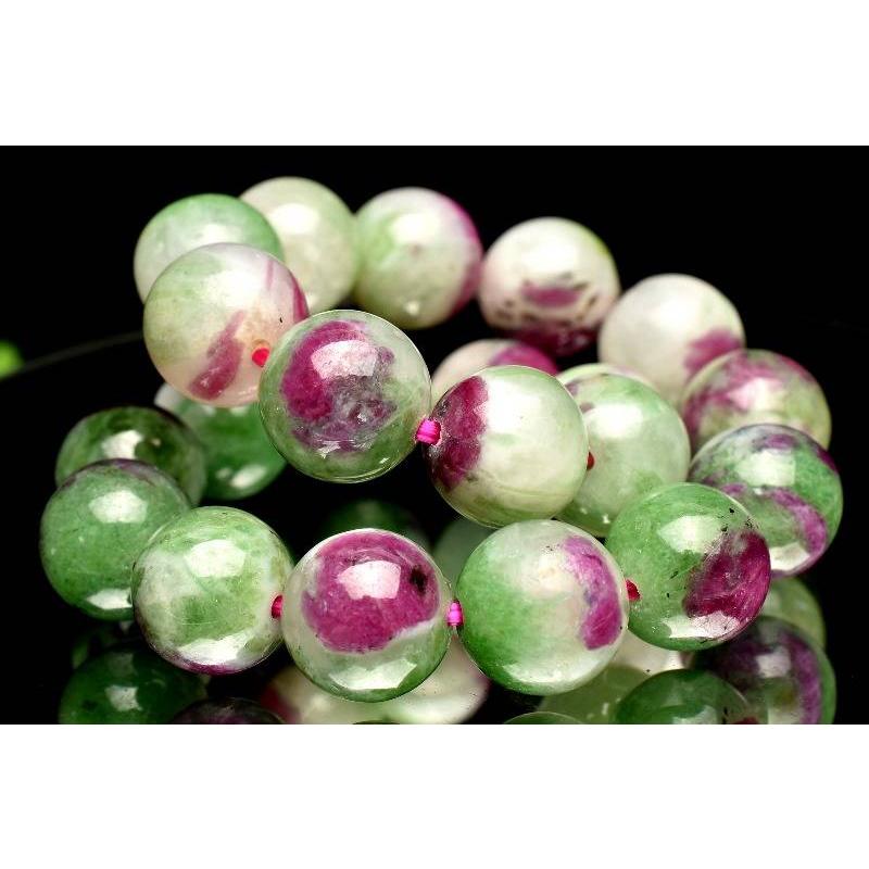 濃厚ルビー アイスルビー ルビーシリカのブレスレット9mm 濃厚ルビー アイスルビー ルビーシリカのブレスレット9mm - メルカリ