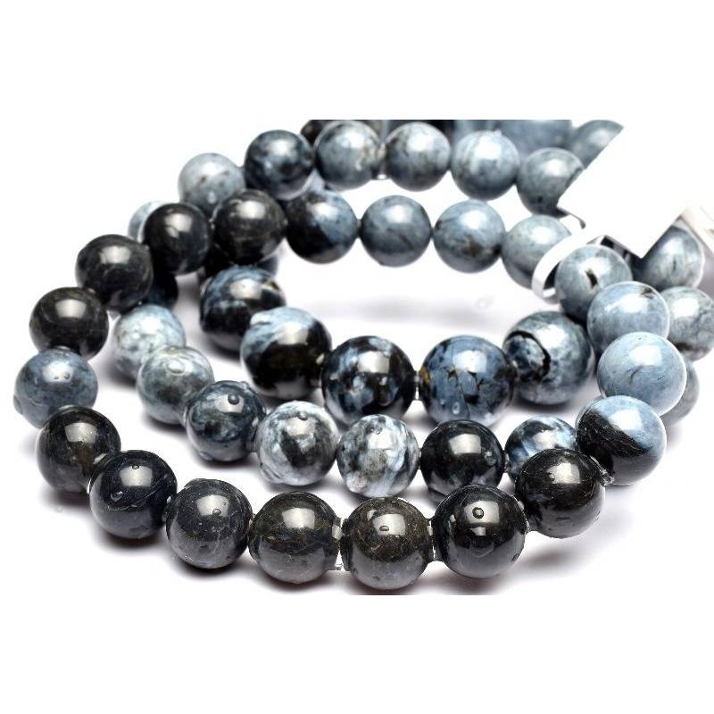 希少 高品質 ブルーオパール ブレスレット 天然石 オーストラリア産 1点物】オーストラリア産◇希少 ブルーオパール 12mm ブレスレット