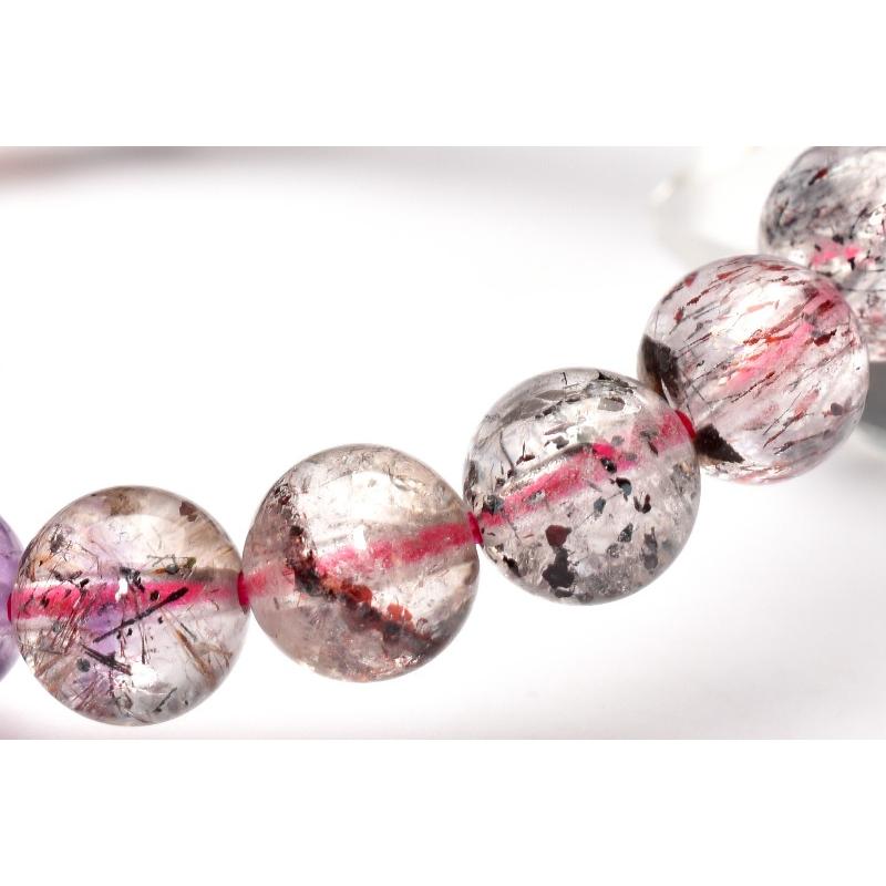 1点物】高品質◇クリア スーパーセブン 7.5mm ブレスレット _M6665