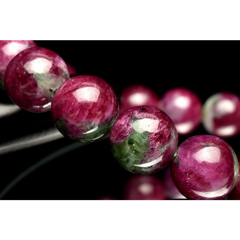 1点物】ナイジェリア産 ルビーインゾイサイト 10mm ブレスレット